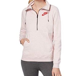 Nike Women's Pink Half-Zip Pullover Sweatshirt XS
